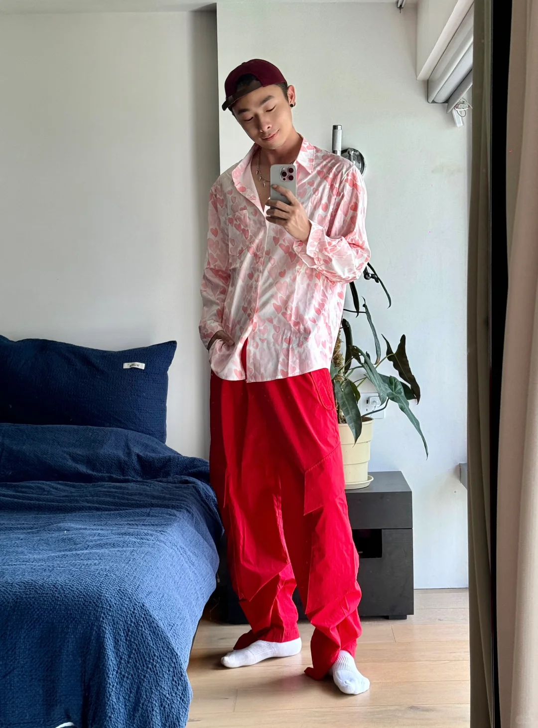 今天是个小💗💗，男生粉红穿搭