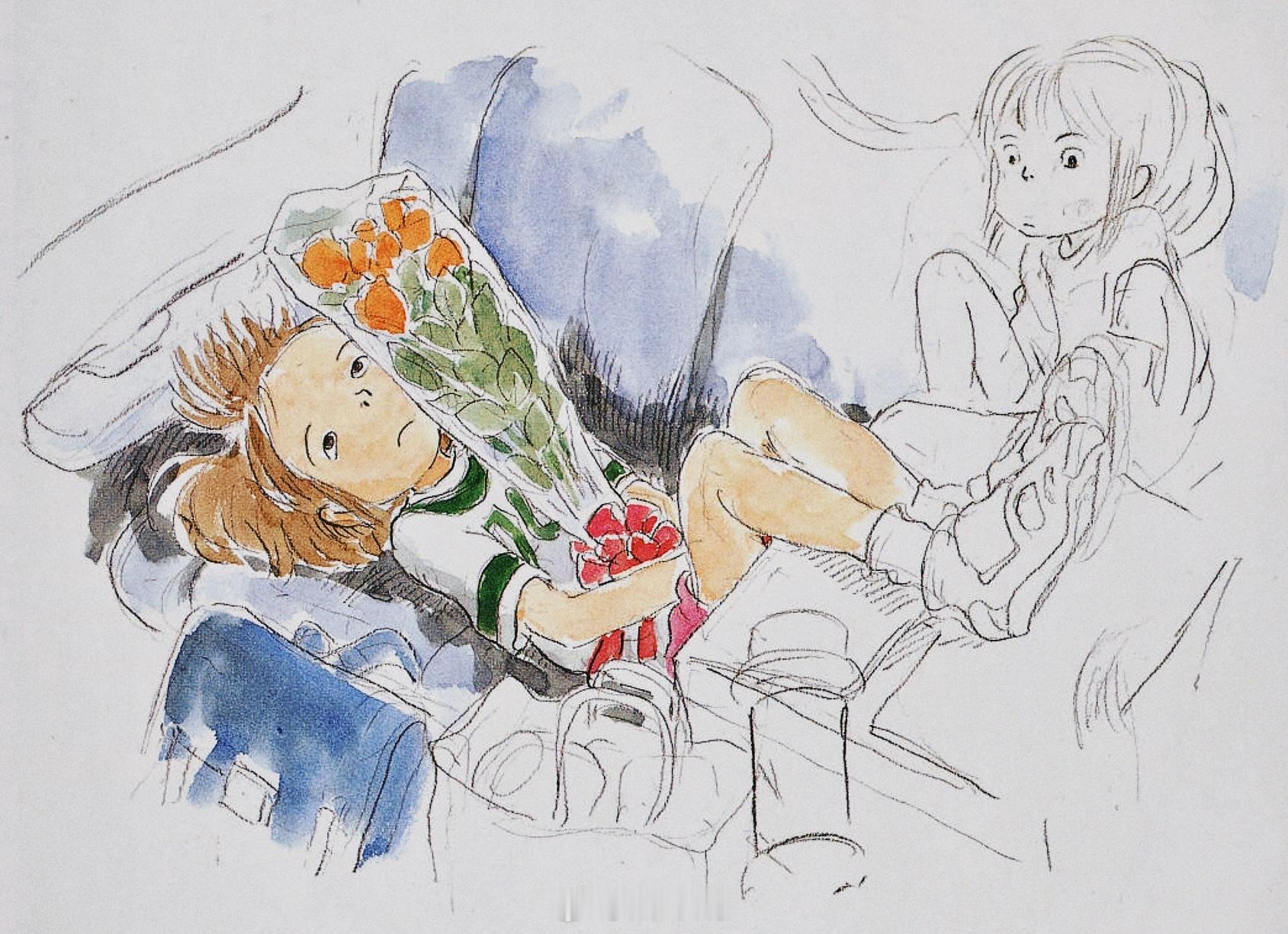 电影搭乘花絮去幕后 宫崎骏导演【千与千寻】手绘概念图宫崎骏 ，美好的铅笔✏️和水