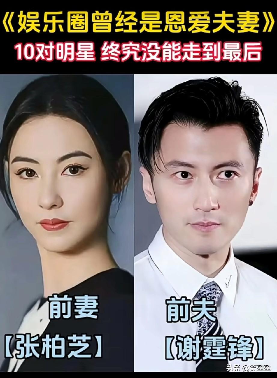 《娱乐圈曾经是恩爱夫妻》10对明星，终究没能走到最后，哪一位最惋惜？