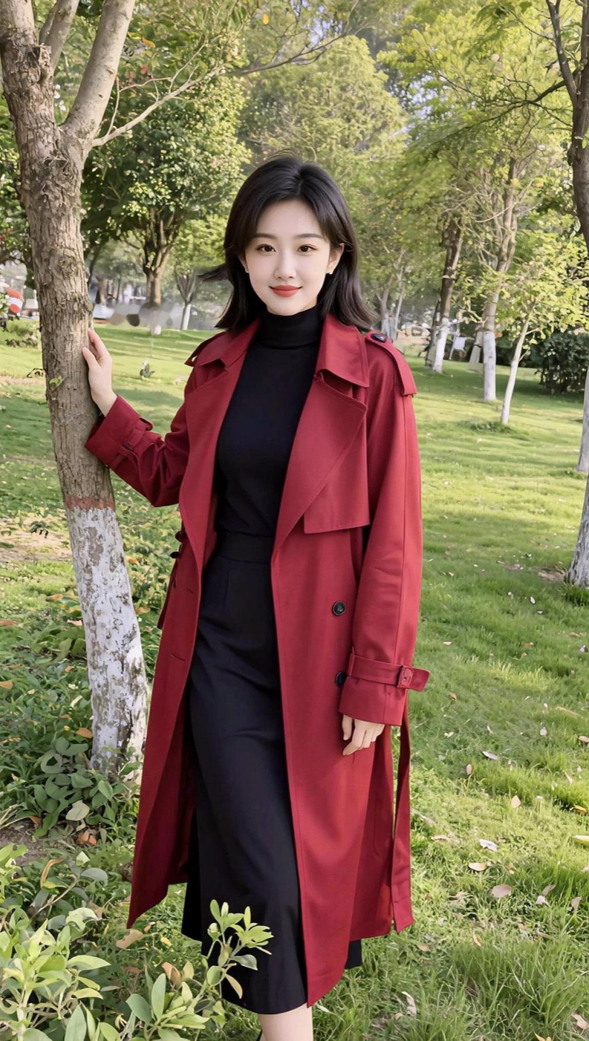 AI简约风衣写真 抖音ai创作