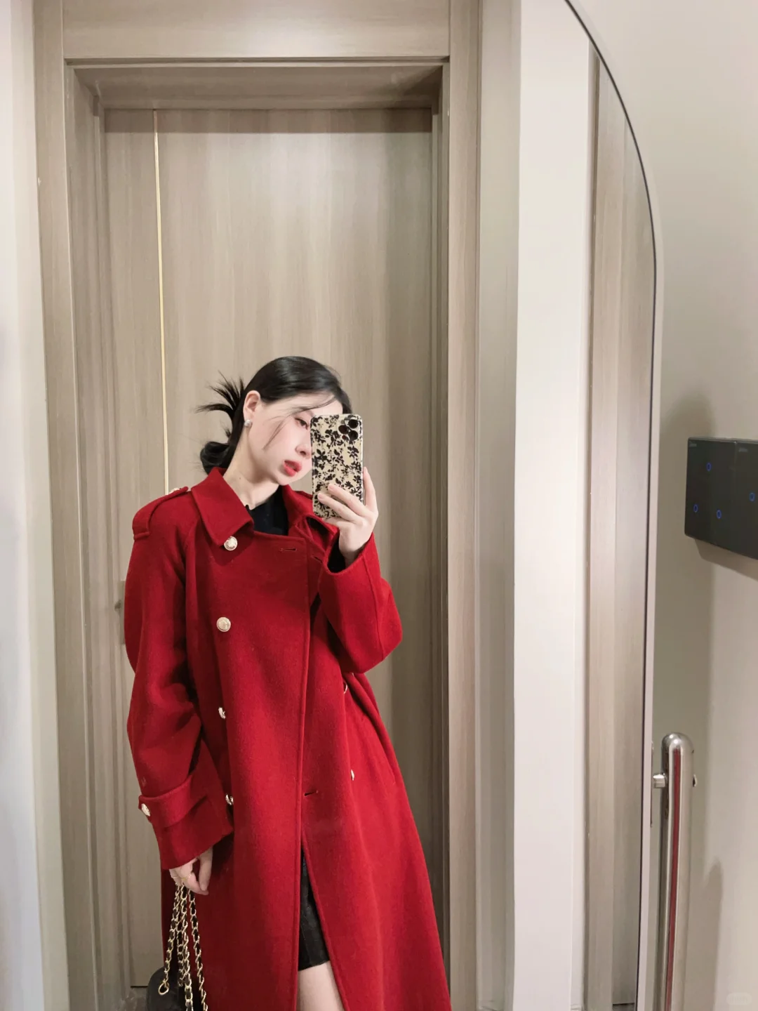 喜庆又日常的红色大衣～
