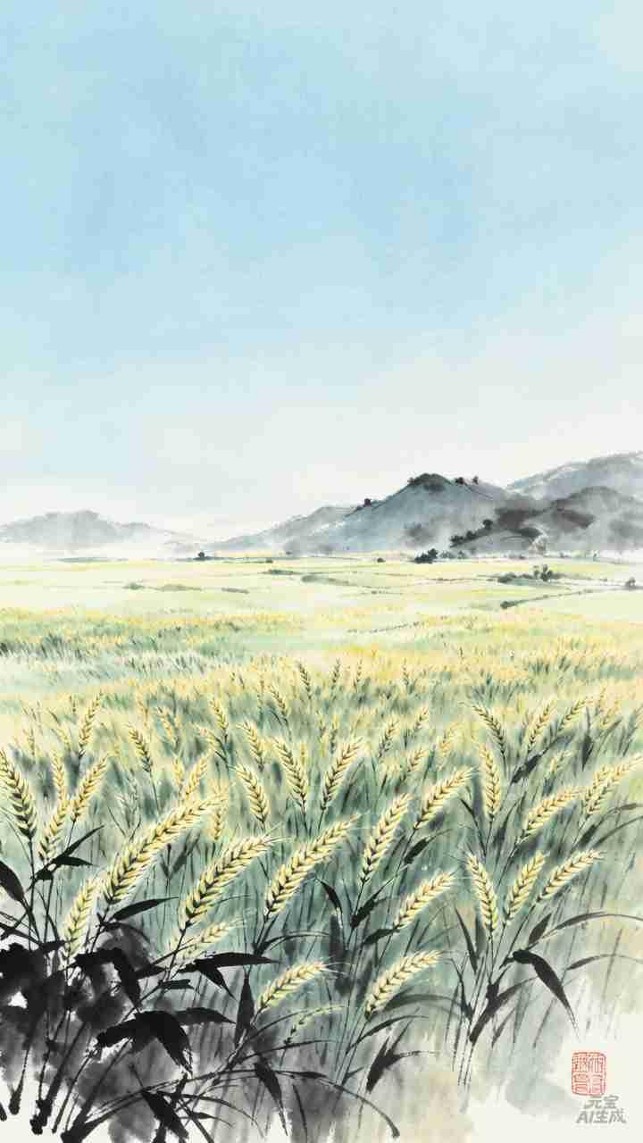 南风吹过，麦田泛起浅金，穗尖初饱满，却未全熟——这是小满。

二十四节气里，有小