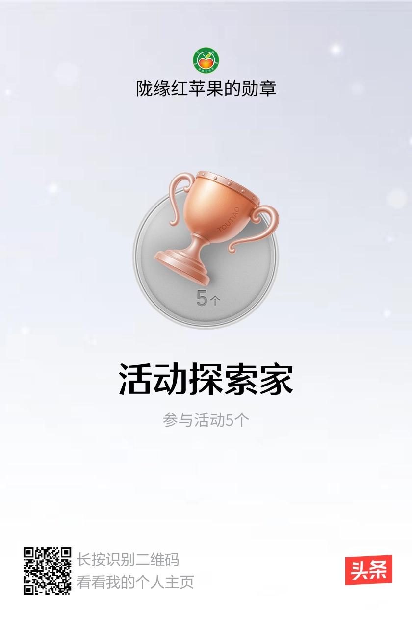 我获得了【活动探索家】勋章！邀请你一起集头条勋章、记创作之路！