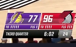 湖人崩盘了 湖人vs开拓者