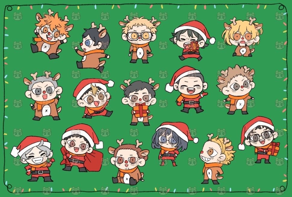 排球少年  圣诞小鼻噶🧑🎄 绘：ssamanko030 