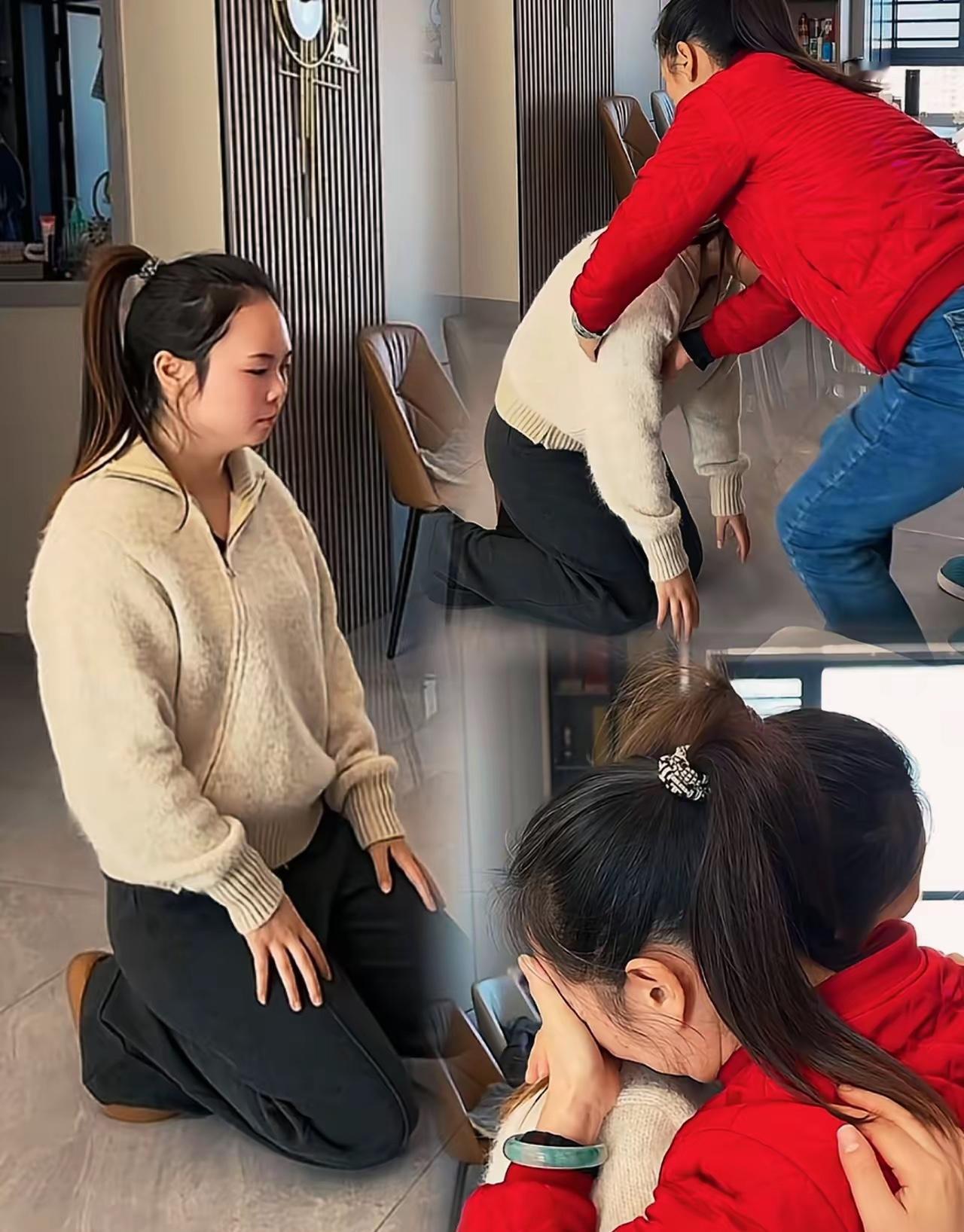 湖南一女子因丈夫出轨，办理了离婚。离婚的当天，拎着行李准备出门时，突然跪下对公婆