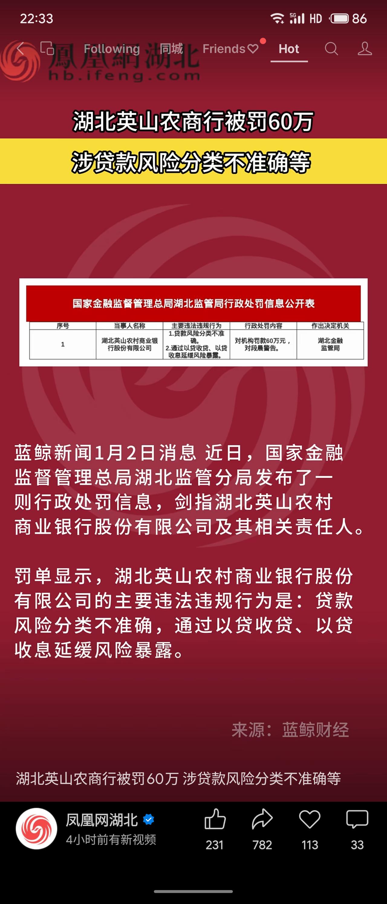 湖北英山农商行因贷款风险分类不准确，并通过以贷收贷、以贷收息延缓风险暴露，被国家