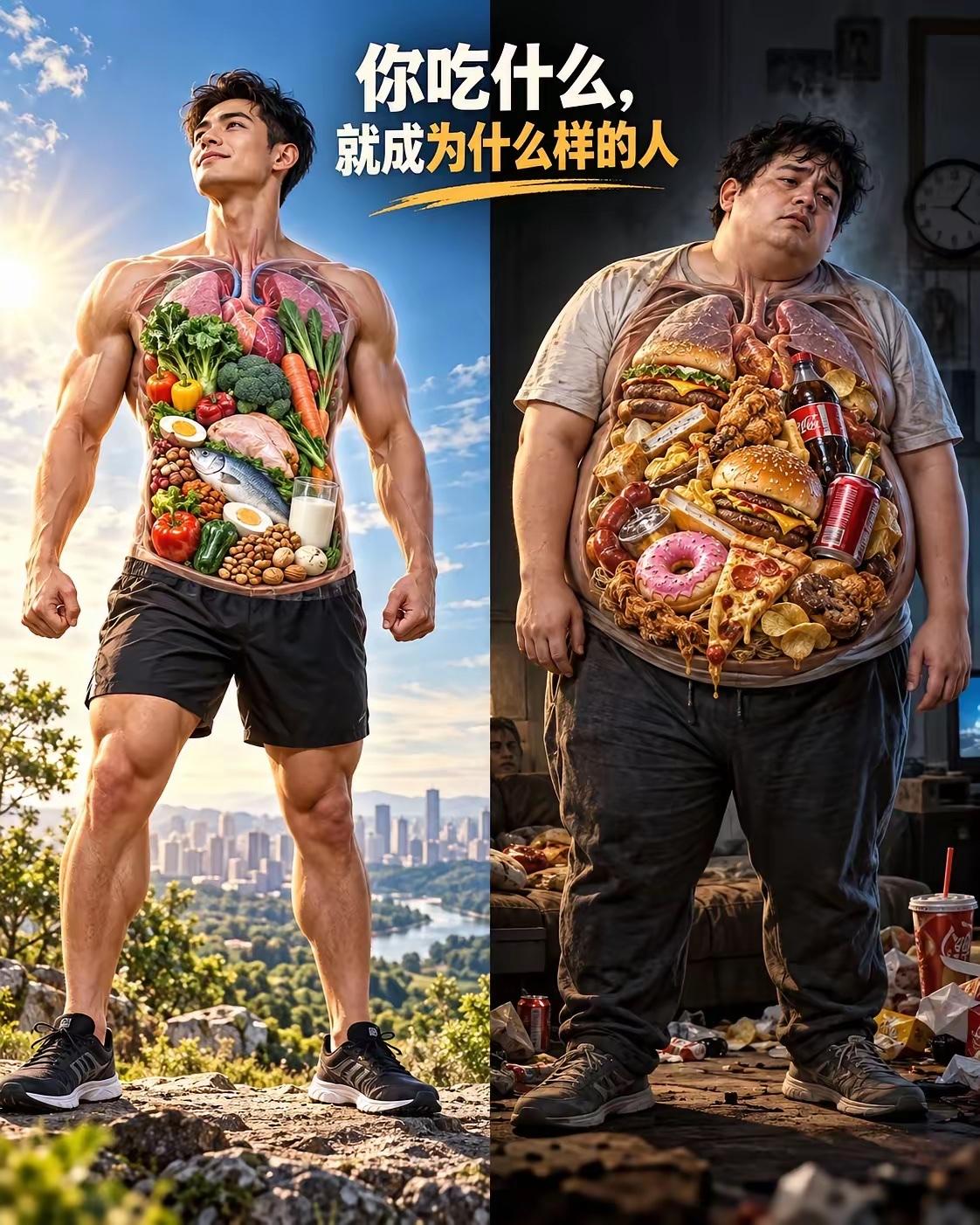 一张图，告诉你，怎么吃才不胖？

肌肉图片 男性肌肉图片 减肥塑型对比图 肌肉图