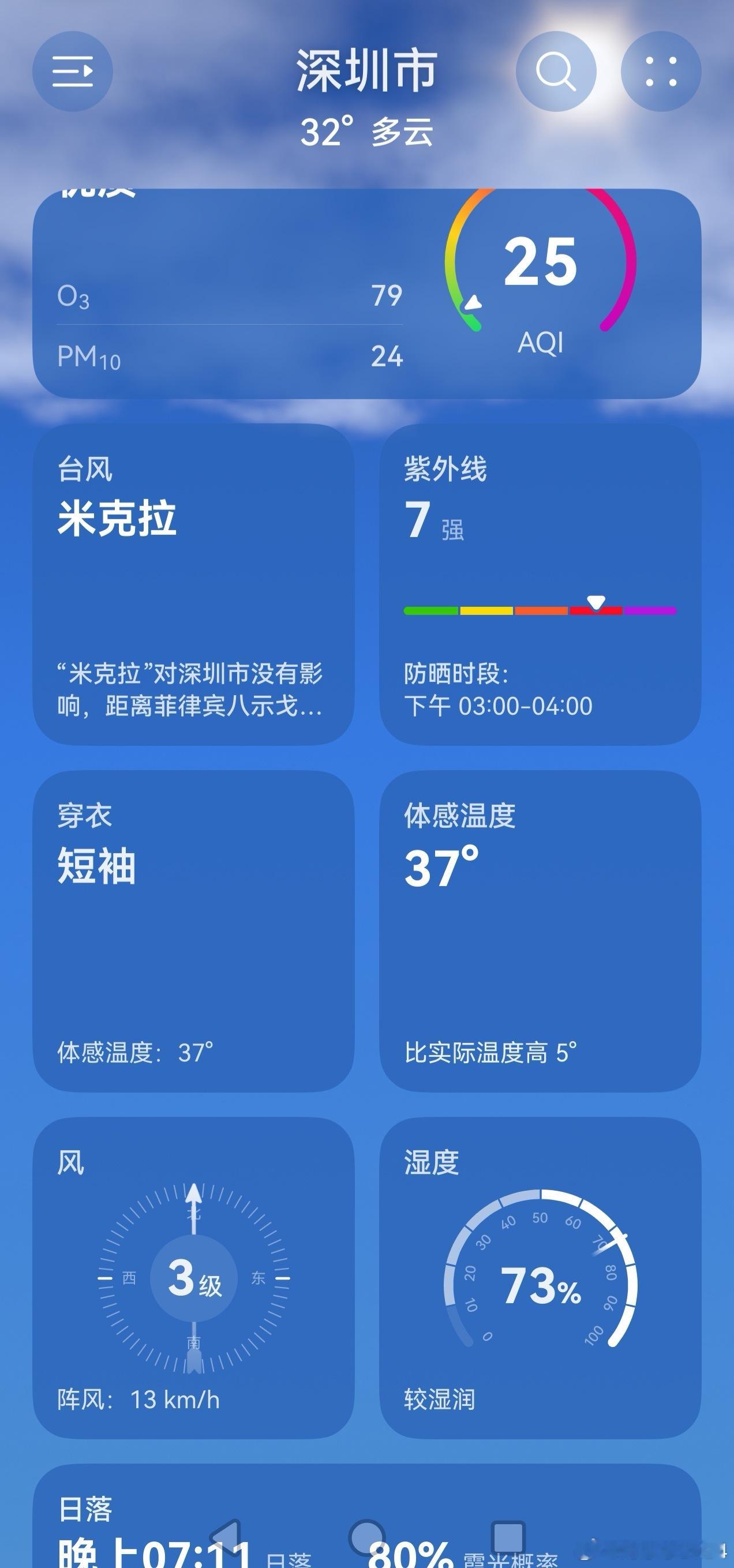 来来来，一起感受一下深圳的炙热🥵32的气温，37的体感 