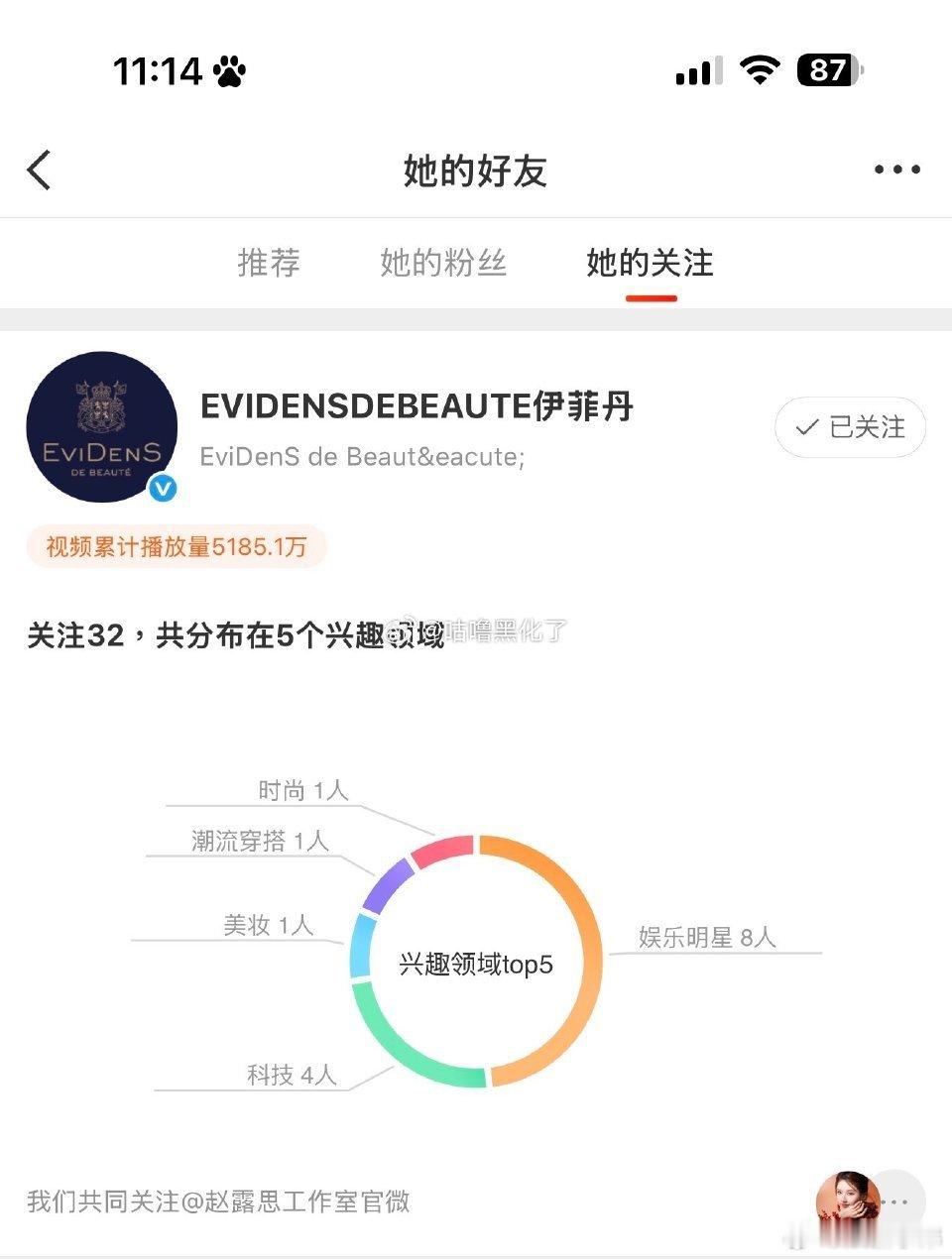 伊菲丹关注赵露思工作室了啊，接新代年冠女王就是牛赵露思