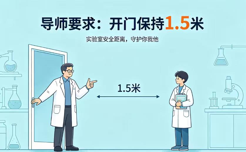 导师要求学生开门保持1.5米，这是边界感还是“怕被坑”？
近日，“导师要求学生开