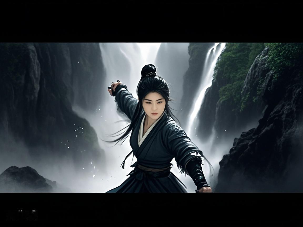 AI写真辑仗剑行吟山水间，青衫磊落笑开颜。