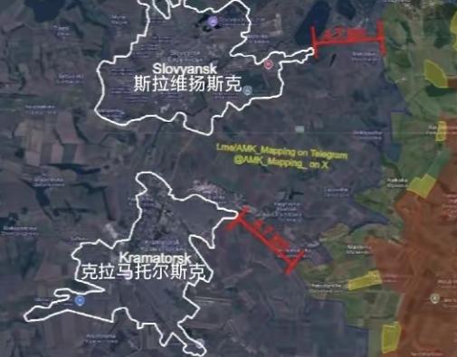俄军南部集群的主力部队，距离顿巴斯双子城克拉马托尔斯克和斯拉维扬斯克的距离目前都