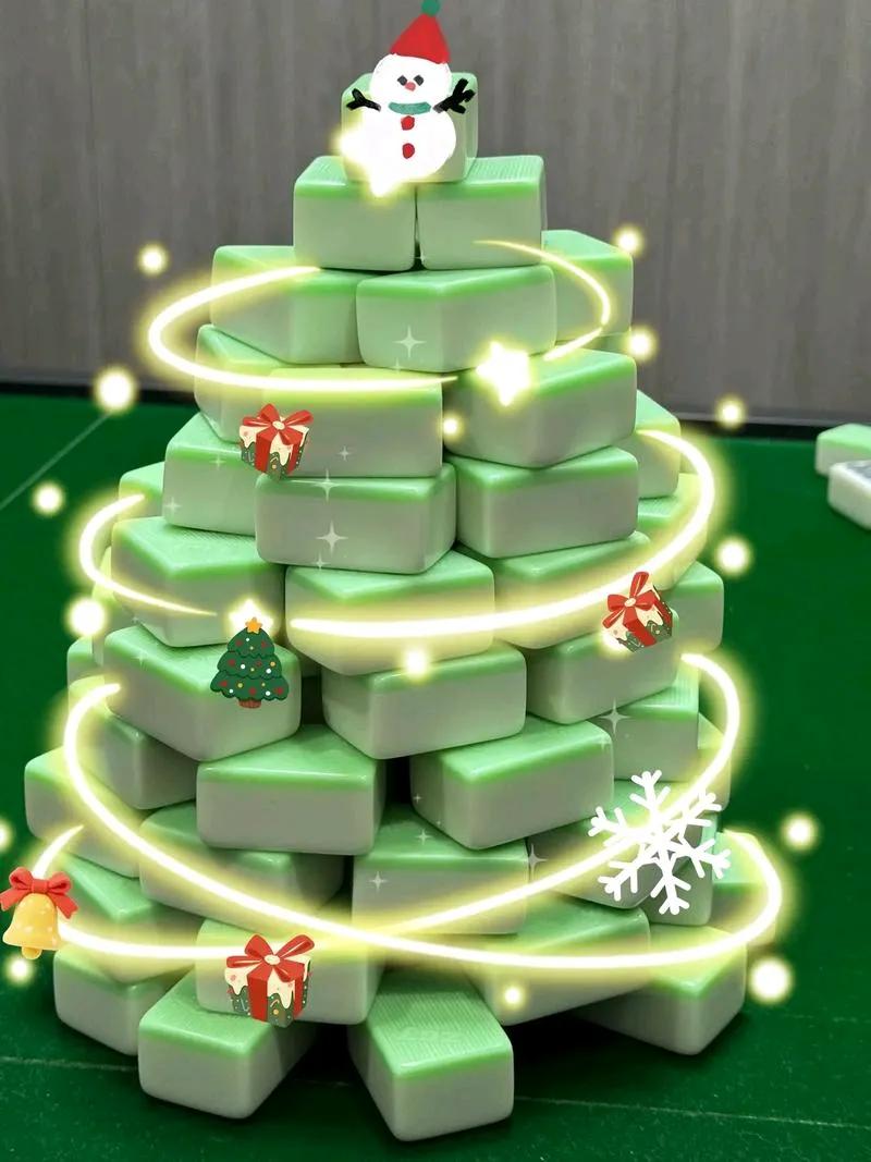 现在的创意真是层出不穷，提前看到麻将版圣诞树，属实被惊艳到了。12月上旬，有商圈