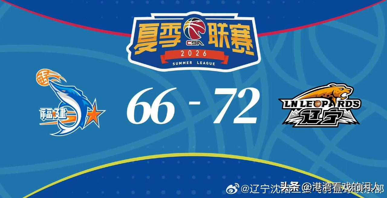 夏联赛五六名排位赛：辽宁72‑66击败福建，拿下青岛站第五名
 
这是辽宁本次夏