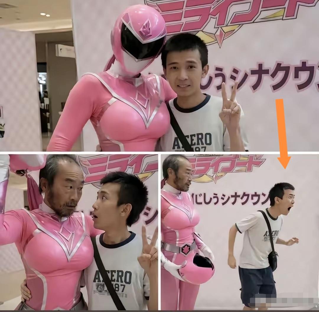 当“美女”摘下帽子的那一刻，小伙子看到的是个胡子拉渣的大爷，真的被吓到了，估计是