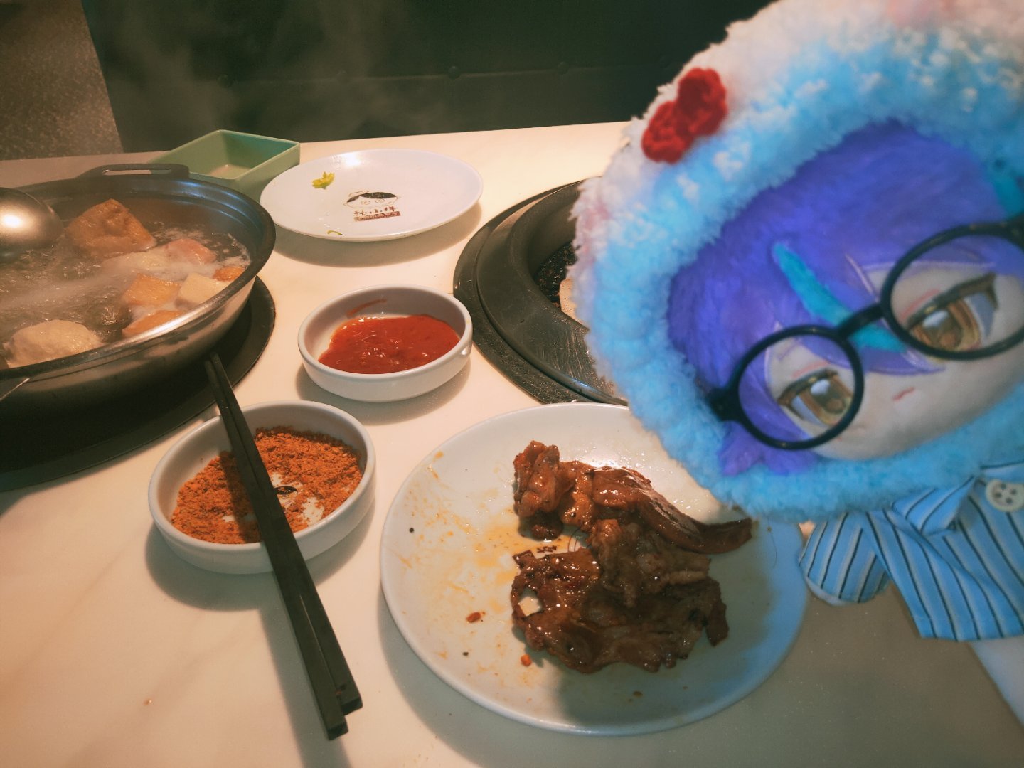 吃饭为啥还要带俩唐宝 