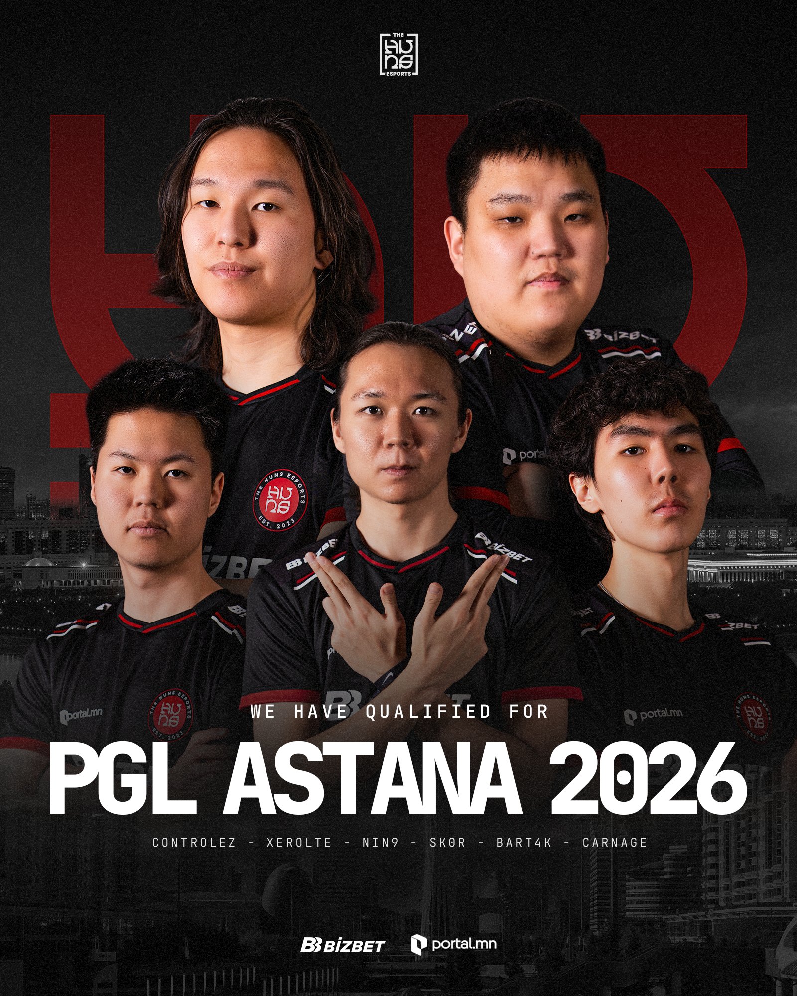 The Huns晋级PGL阿斯塔纳站