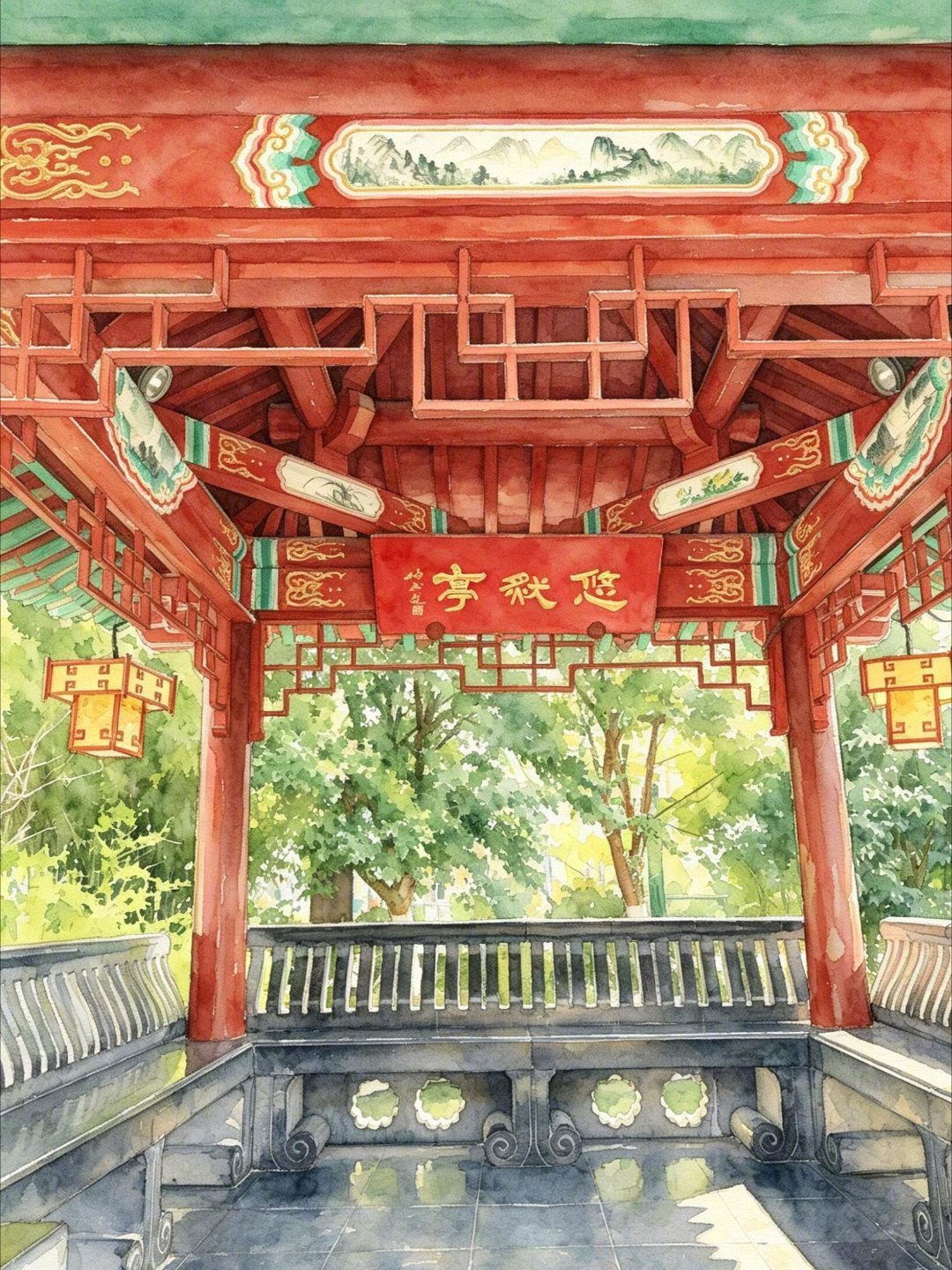 水彩画｜济南的夏天 ​​​