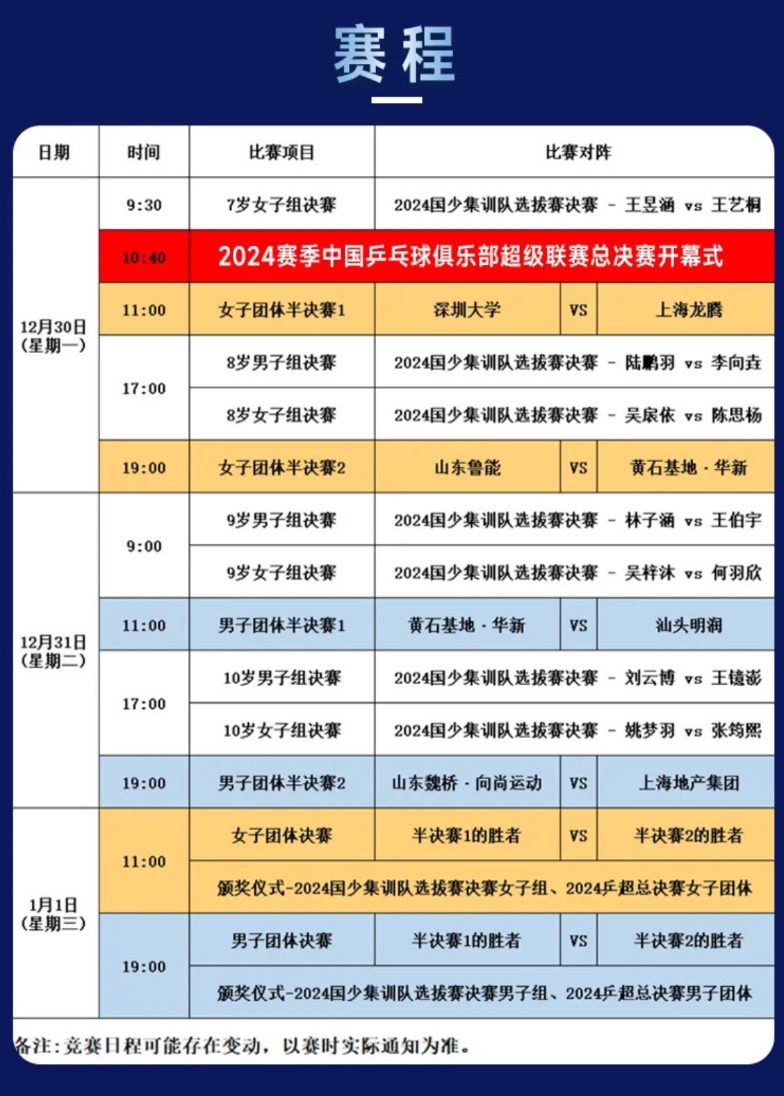 孙颖莎[超话] 乒超上海站 【🎫务信息】2024赛季中国乒乓球俱乐部超级联赛总