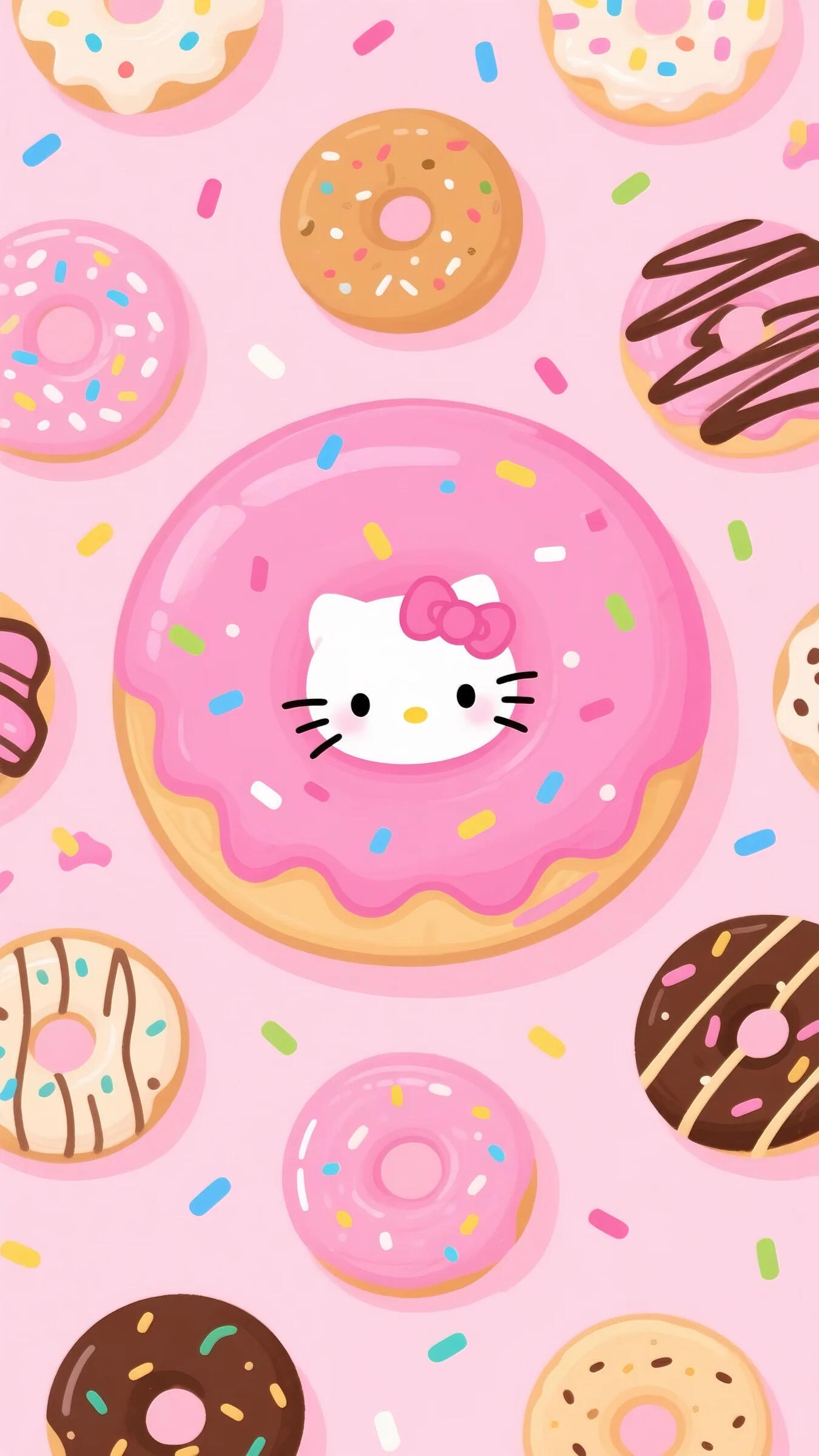 HelloKitty甜甜圈壁纸，看上去就很甜！ ​​​