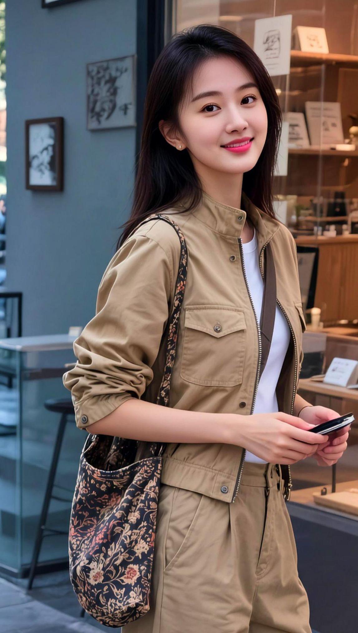 AI清冷文艺风 抖音ai创作 风衣穿搭 气质女人