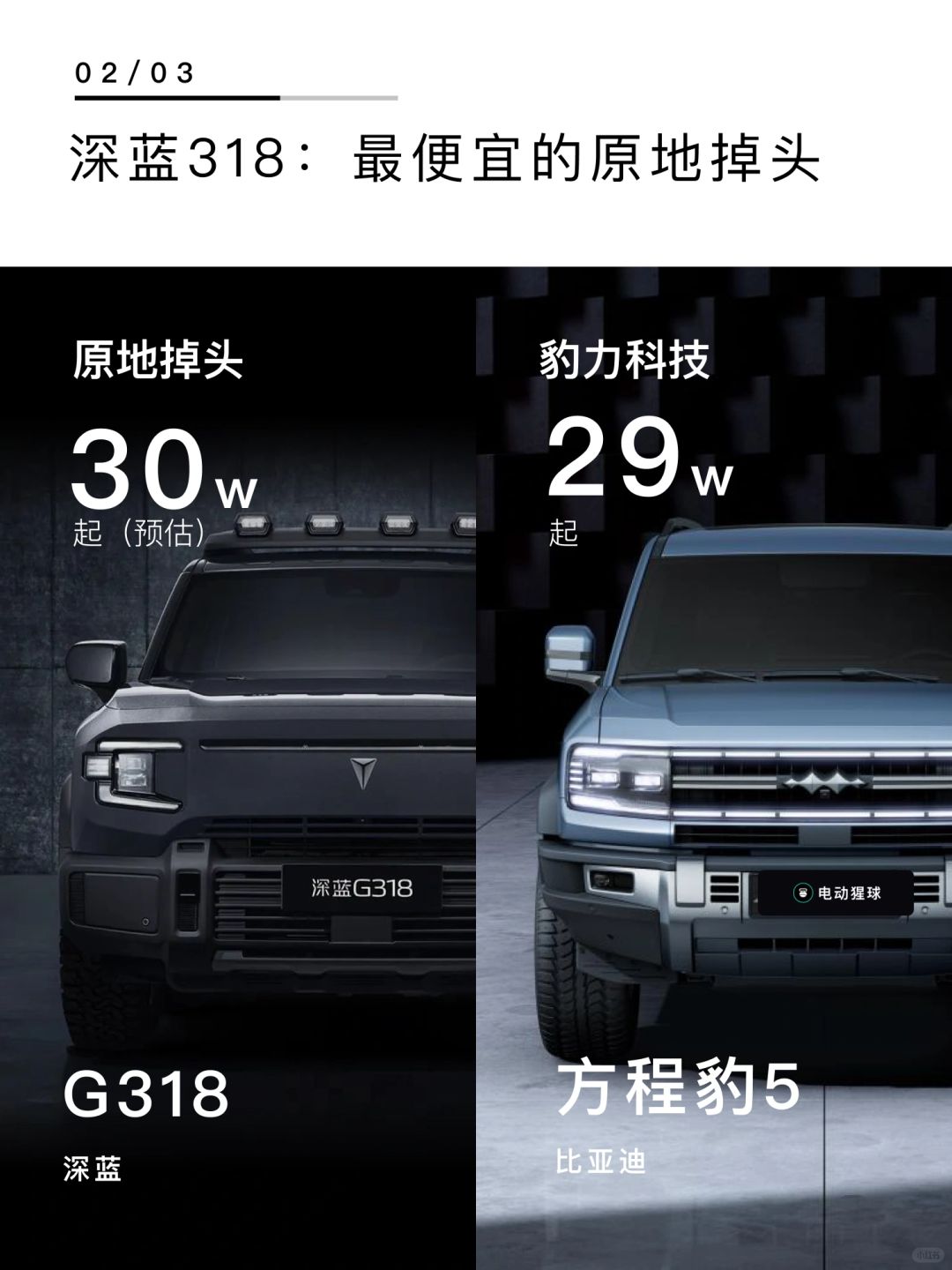 深蓝：将原地掉头的价格打下来！