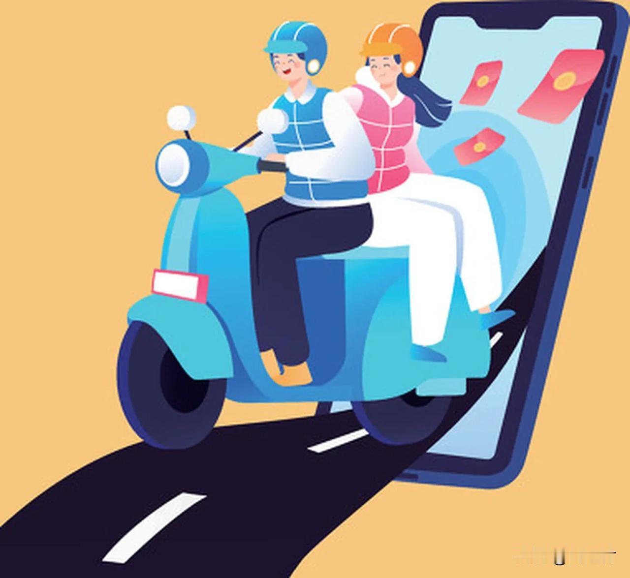 夫妻春节不回家送外卖一个月赚四万多 青岛一对95后夫妻春节不回家送外卖，一个月赚