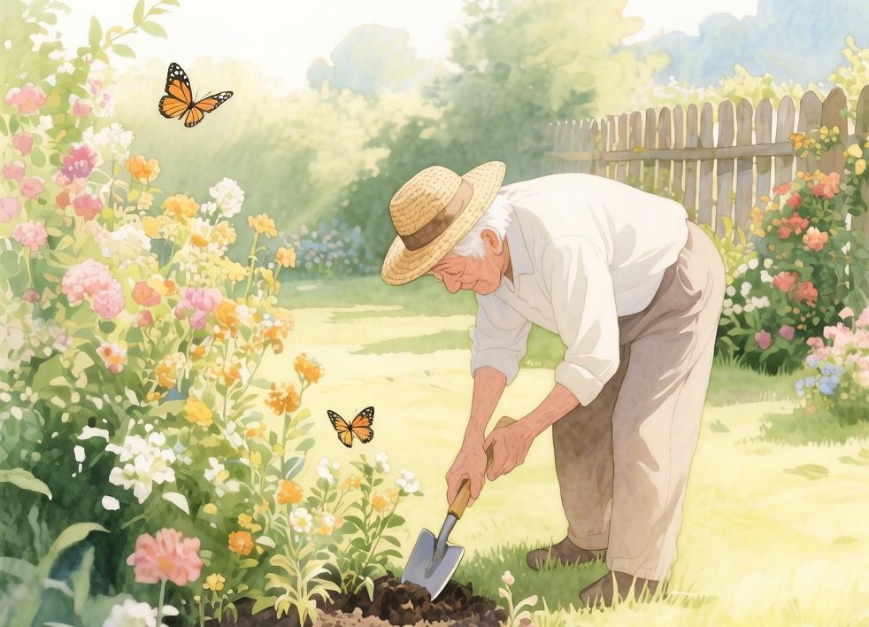 晚年就像打理一个花园。
最不明智的园丁，会一口气把所有肥料都撒下去，指望一劳永逸