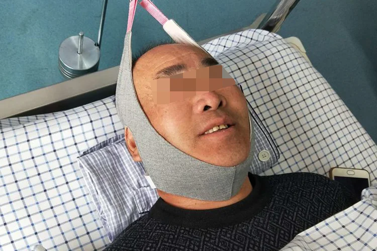 床边吊脖子示意图