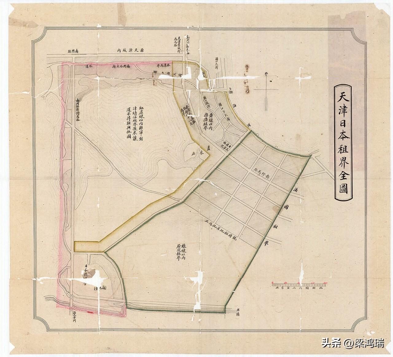 清末天津日本租界地图该图是八国联军侵华前后在天津的日本租界全图，由总理衙门绘制。