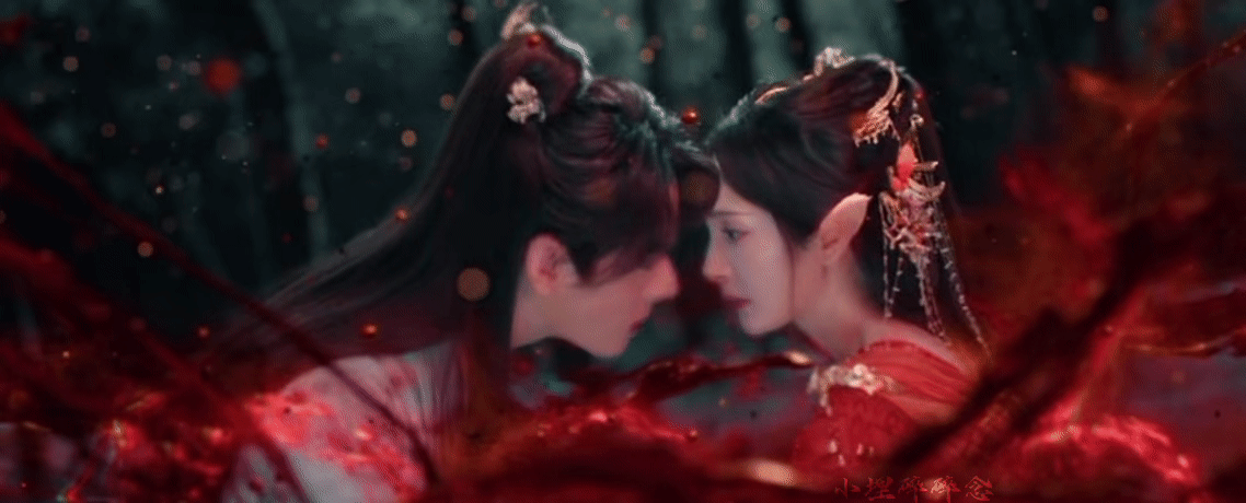 #狐妖月红篇吻戏# “痴情的妖怪啊 请再等一世吧”   吻戏出场即是虐点[悲伤]