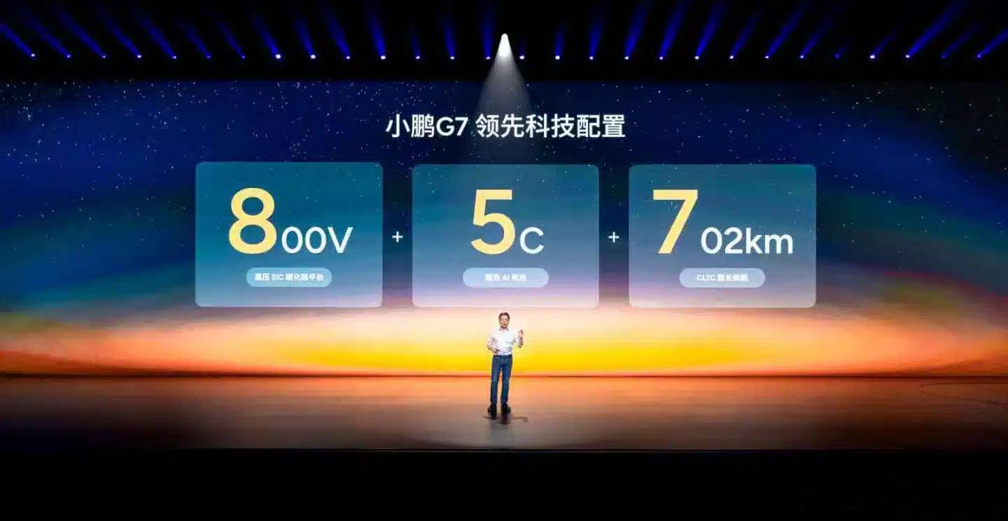 小鹏G7全是标配 小鹏G7今晚正式上市，硬件上的“857”配置——800V碳化硅