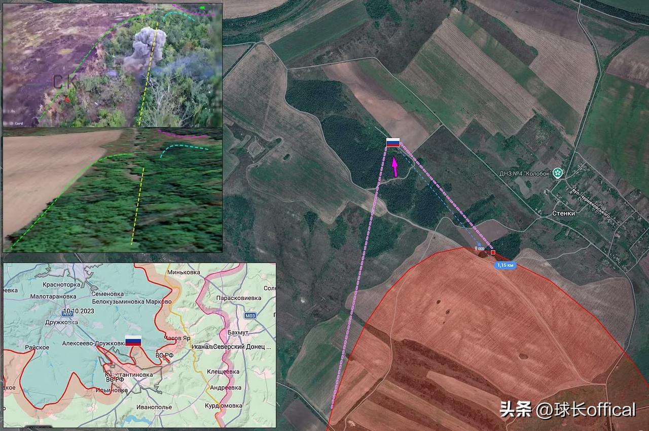 更新德鲁士科夫卡方向俄军进展的地理定位
2026年8月31日，康斯坦丁诺夫卡 -