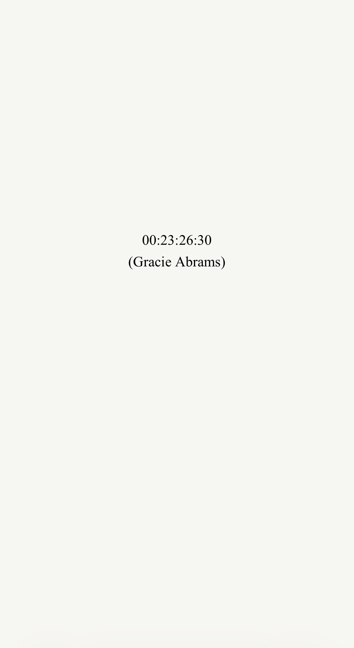 Gracie Abrams 官网开启倒计时： 