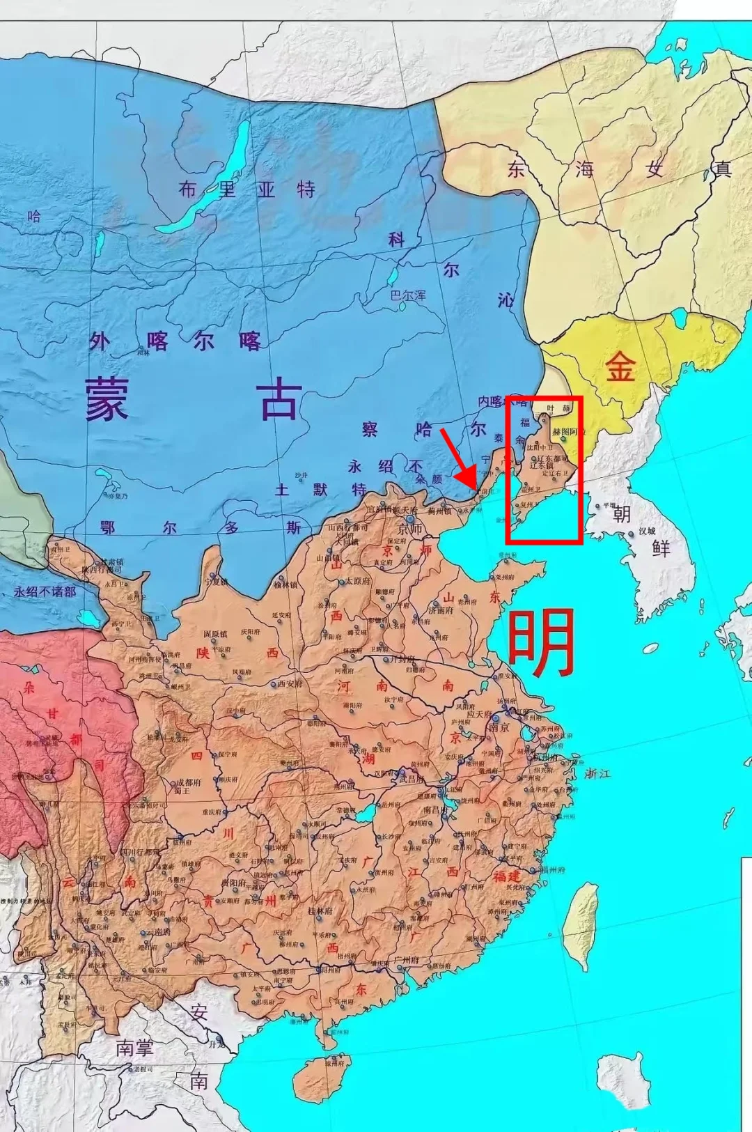 明朝如何做到通过沿渤海窄道控制整个辽东镇