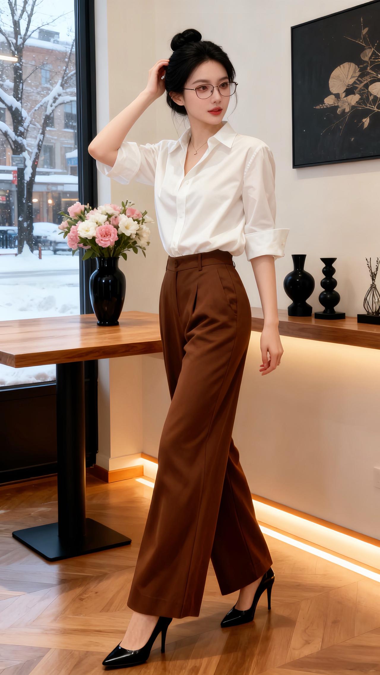 衬衫控 穿出高级感 通勤搭配 简约穿搭 职场穿搭