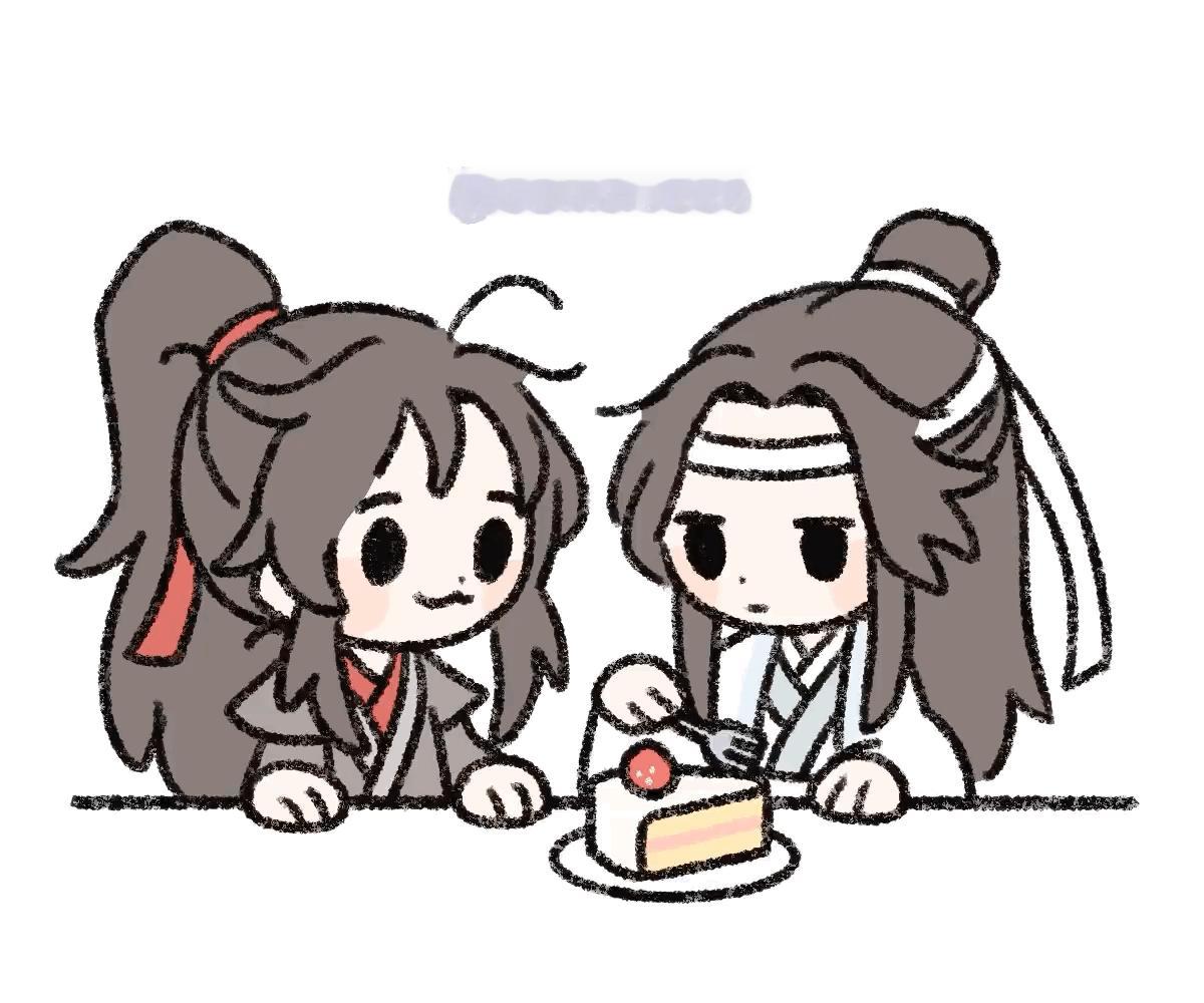 魔道祖师 蓝二哥哥亲手喂羡羡吃生日蛋糕，好甜！[馋嘴]x：coma_ooo  