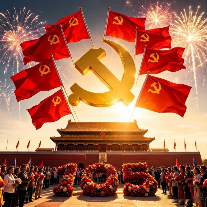 【留下一句话祝福建党105周年】衷心祝愿伟大的中国共产党生日快乐！愿党永葆青春活