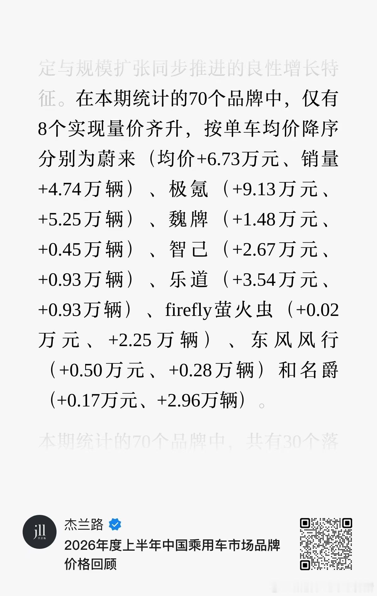 从“烧钱”到“印钞”，蔚来终于迎来了大丰收！🚀看到2026上半年中国乘用车市场