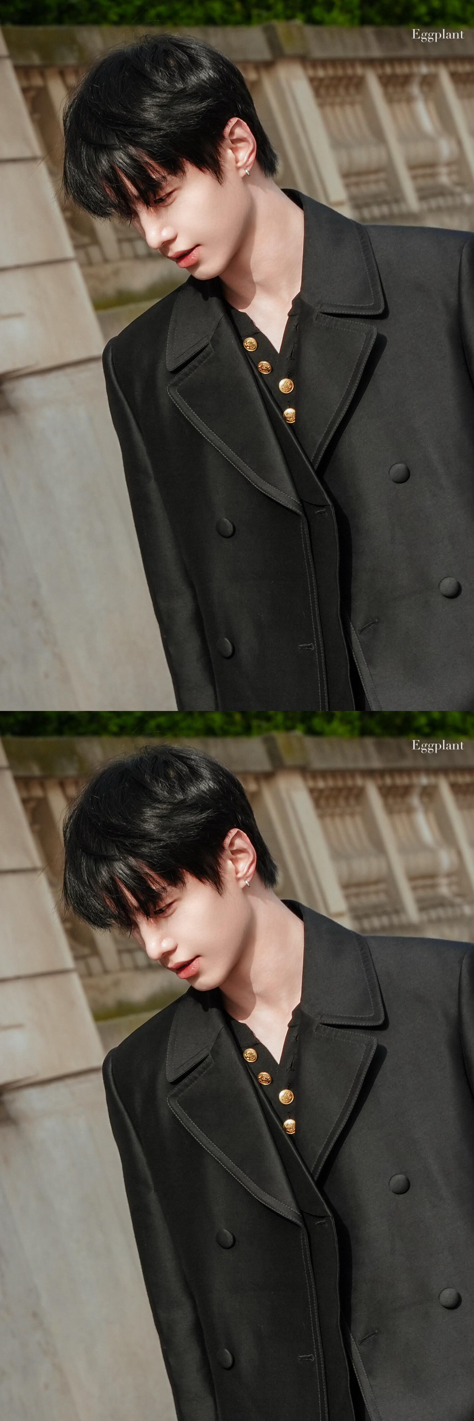 何与巴黎街拍大片 何与巴黎大片 allblack的神 大衣的神 轻轻松松帅出国门