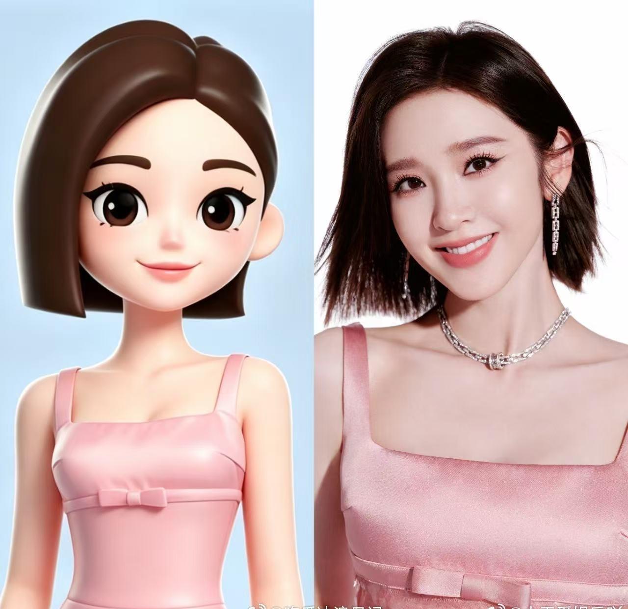 刷到浪姐片段直接幻视，唐艺昕这个发型和神态简直是豆包真人版，越看越觉得像