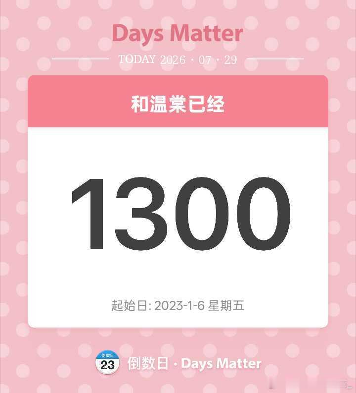 1300天快乐！