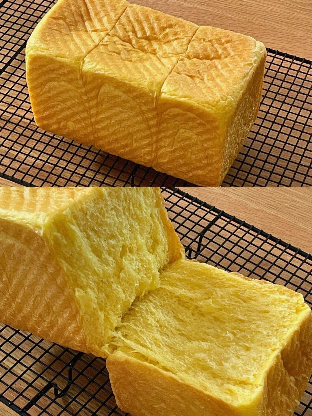 闪闪发光的南瓜巴斯克吐司🧡口感浓郁柔软🔖