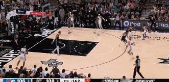 NBA赛场之关键球你进我也进！马刺和76人在最后关键回合纷纷命中，进入加时！
 