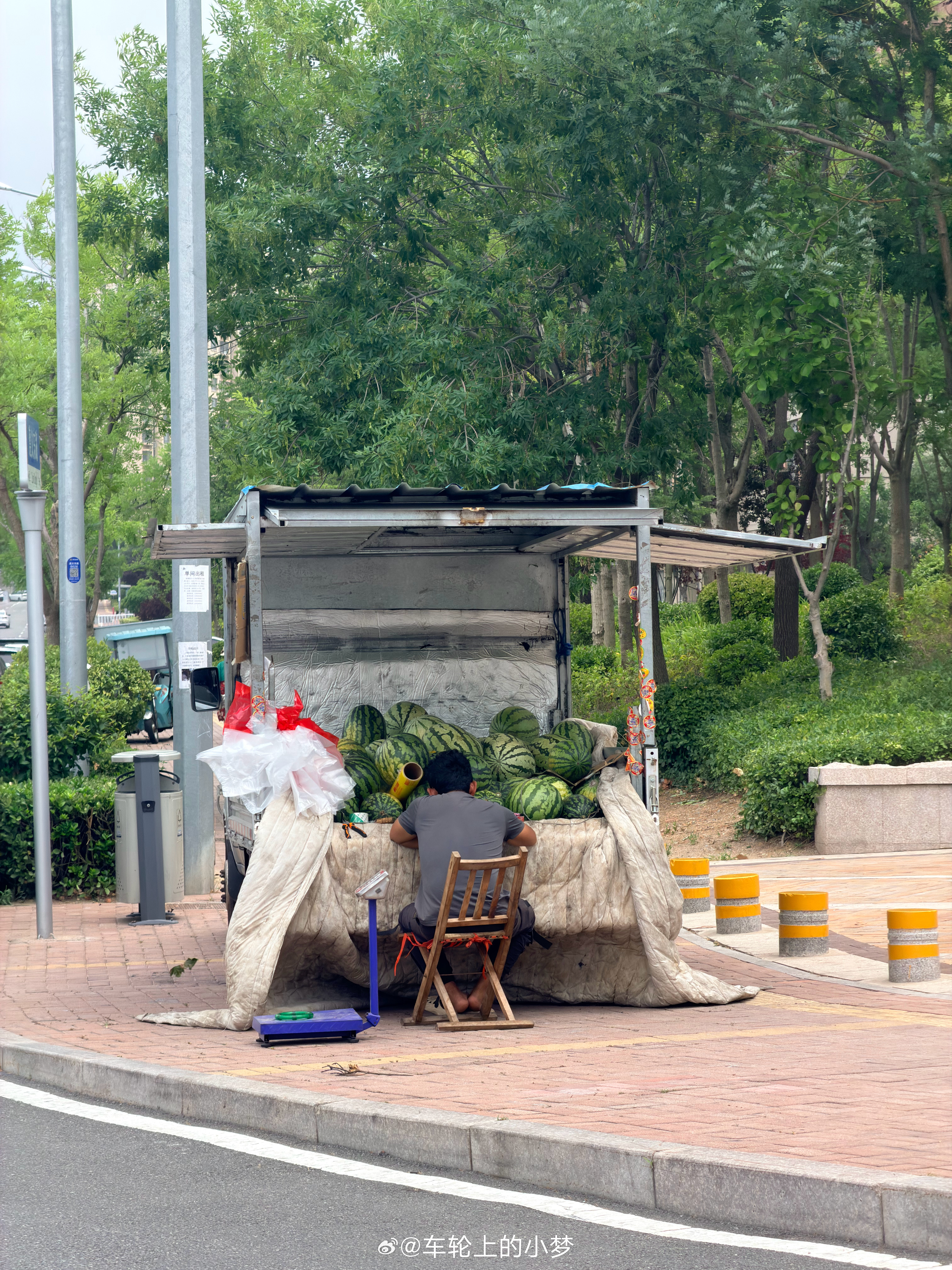 我去年就有这种想法。开一辆货车，拉一车西瓜或者甜瓜，直接开到青岛街头卖。卖多卖少