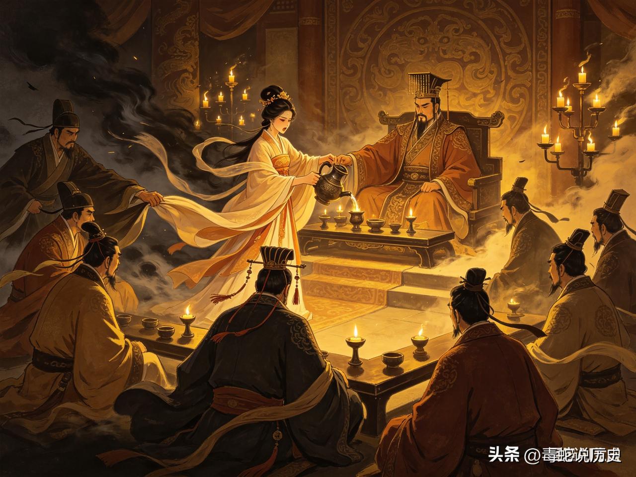 楚王断带的故事听说过吗?楚庄王八年，平定叛乱后大宴群臣。暮色四合，烛火摇曳，庄王