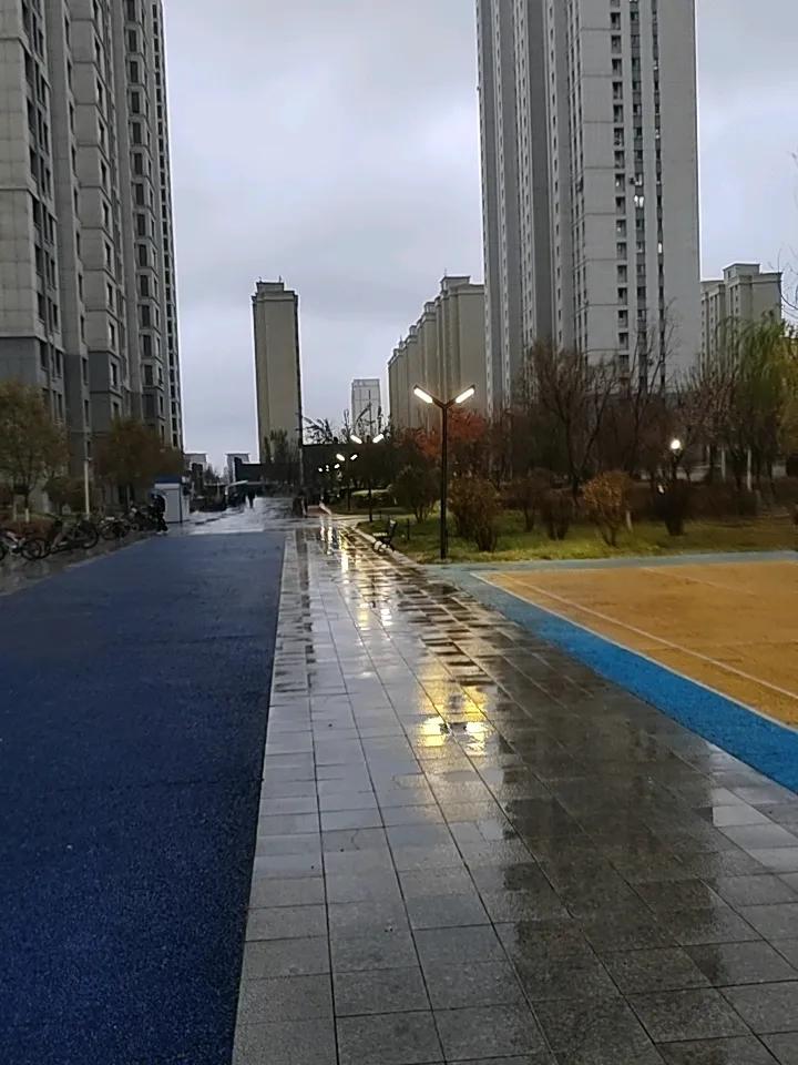乌鲁木齐下雨了
昨天一天各种预报，蓝色的，什么什么的。说今天要下暴雪。早上起来一