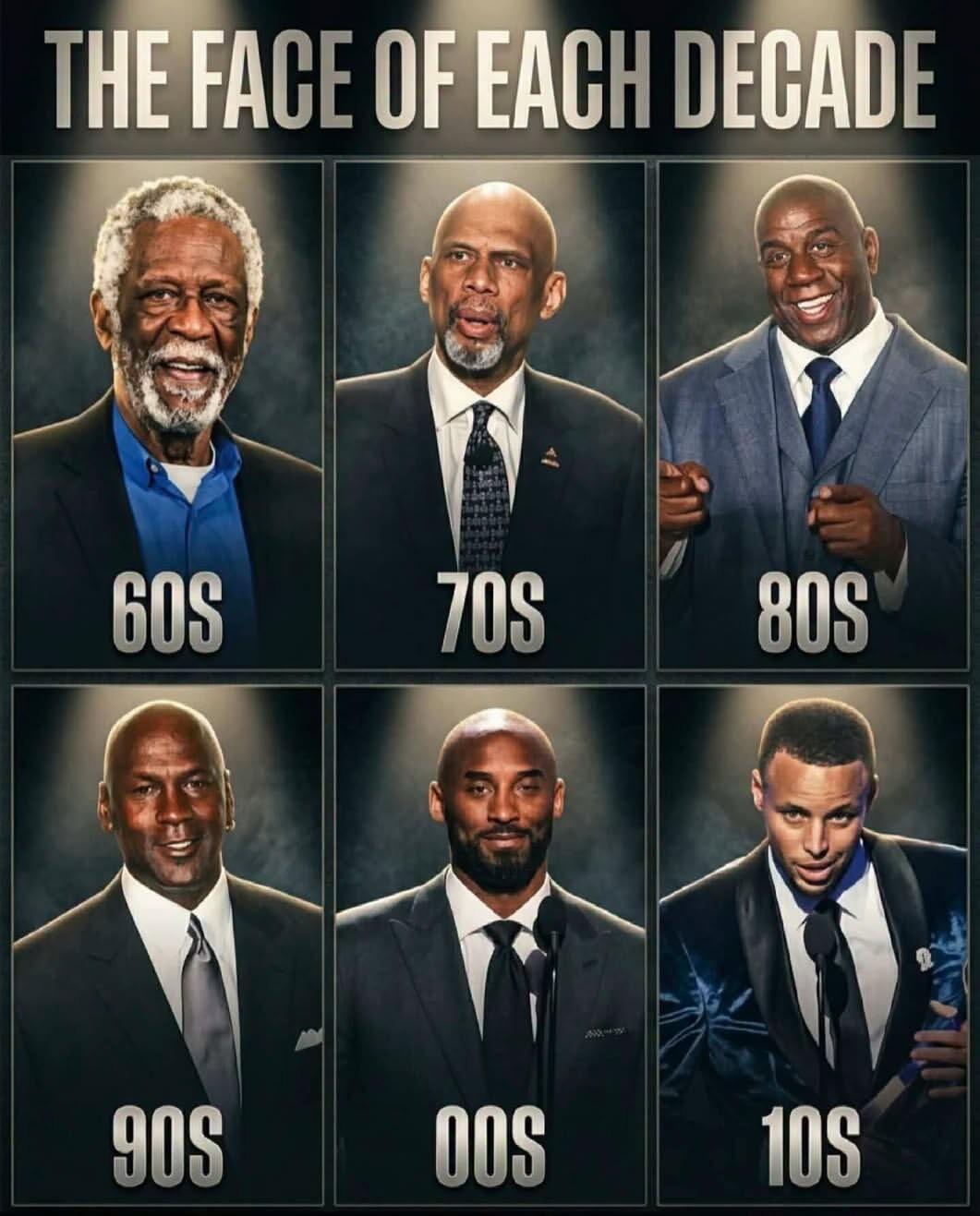 美媒：每十年NBA的门面球员。60年代 - 拉塞尔：指环王，用11个总冠军戒指奠