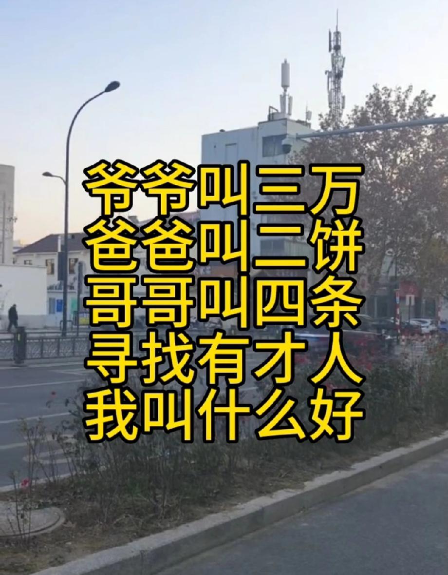 这道麻将脑洞题绝了！爷爷三万爸爸二饼哥哥四条，我叫啥？你来答！